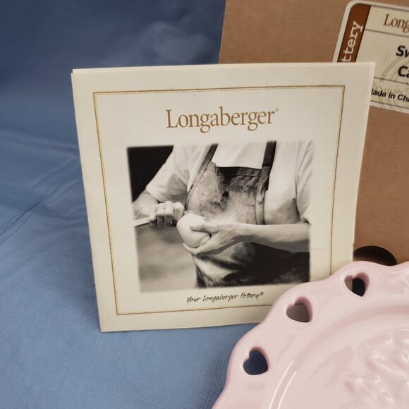 LONGABERGER SWEETEST HEART CANDLE PLATE - NIB - Picture 7 of 8